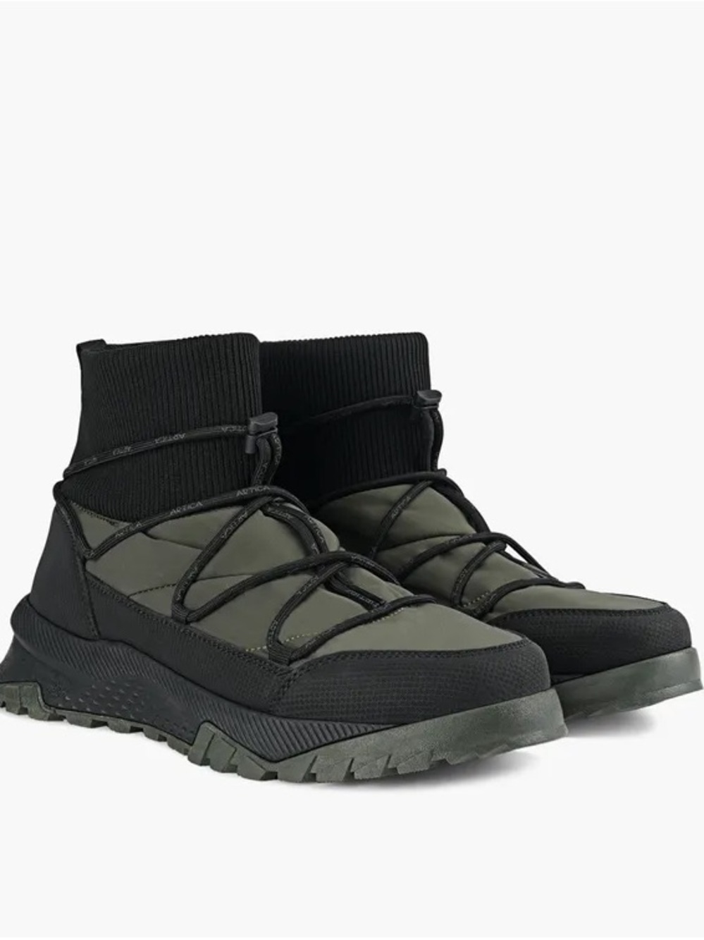 Olive Green High-Top Outdoor Sneakers